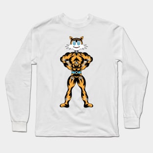 Calvin and Hobbes - Cool Muscles with a Cute Smile Long Sleeve T-Shirt